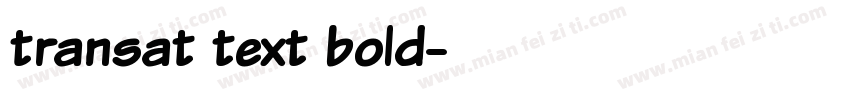 transat text bold字体转换